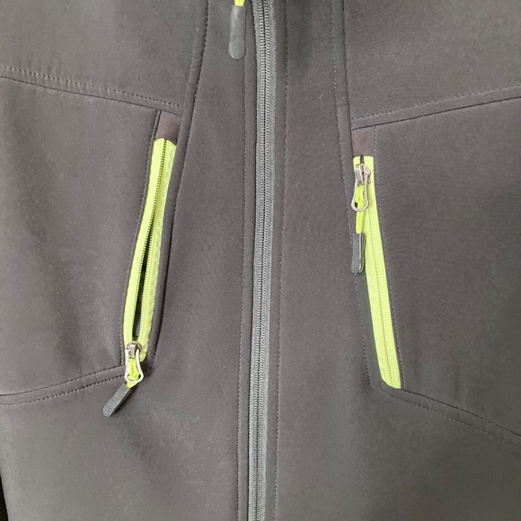 Snozu XL Men's Softshell Fleece Lined Jacket Black Full Zip Pockets - Picture 2 of 8